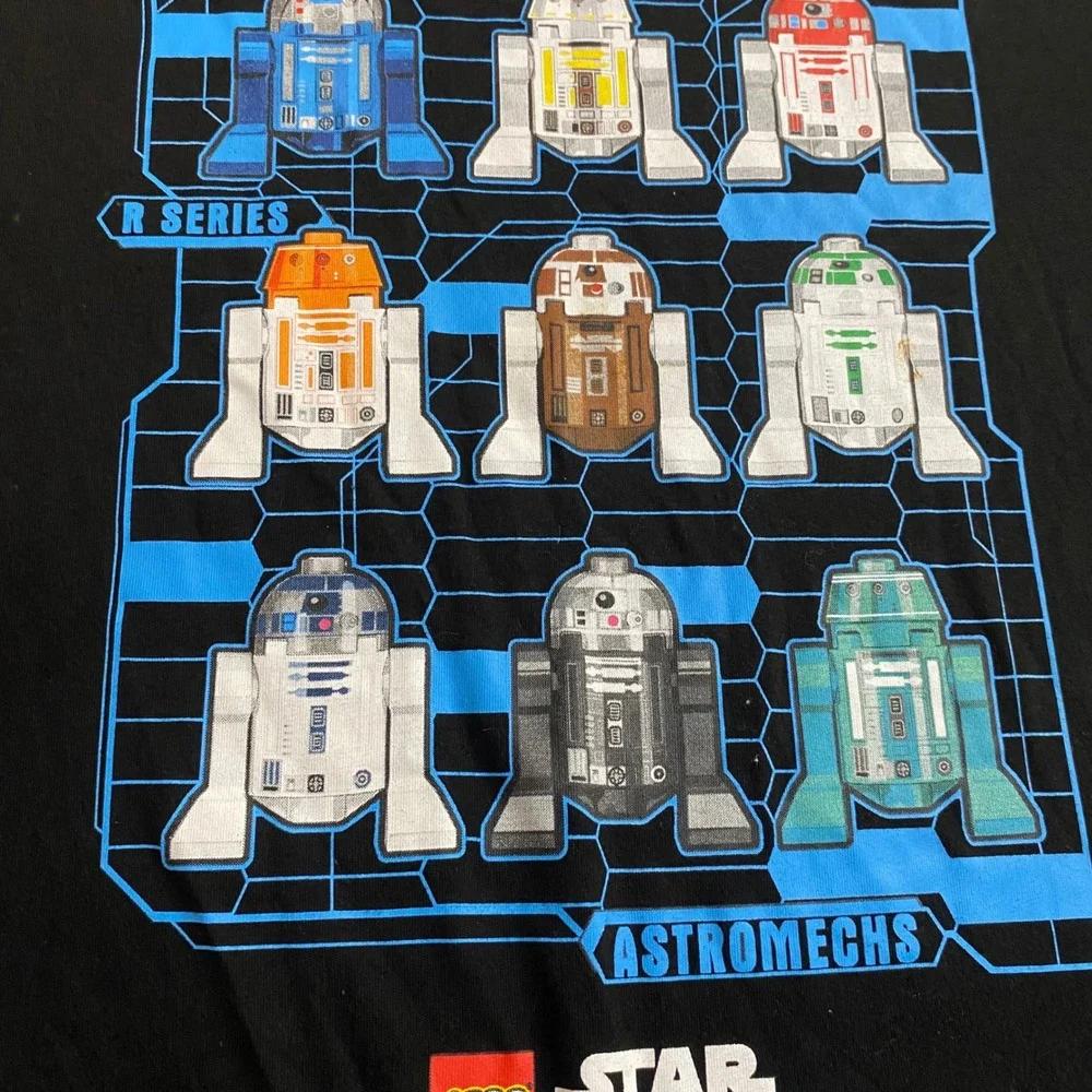 LEGO Star Wars Boys Astromech R-Series Droids Graphic T-Shirt Black XL 14/16